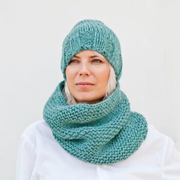Knit Hat and Scarf Set