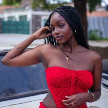 Red Crochet Two-Piece Set
